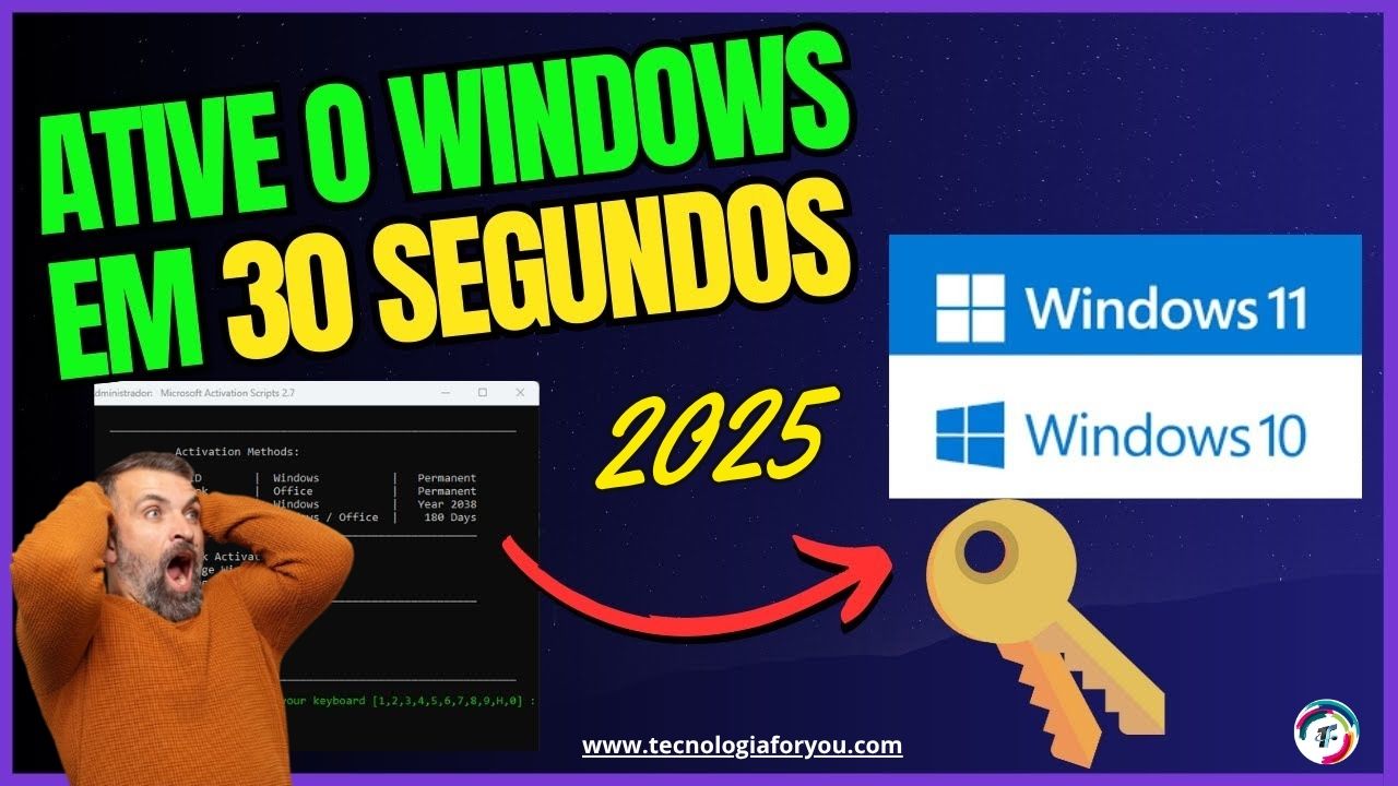Ativação Secreta do Windows sem programas em 30 segundos!
